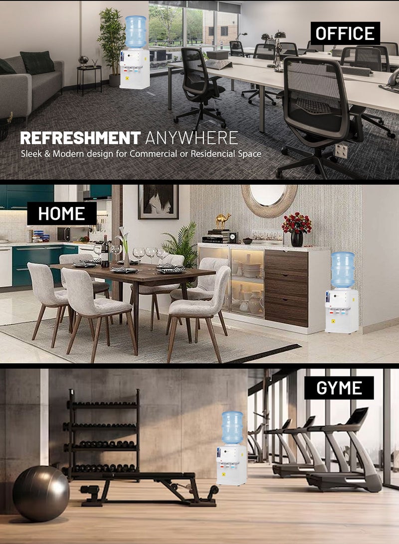 AFRA Table Top Water Dispenser, 550W Heating Power & 90W Cooling Power, Dry Protection, Double Thermostat, Rust Proof Water Tank, 2L /Hr Fast Cooling, Cold Water, 2-Year Warranty - Image 3