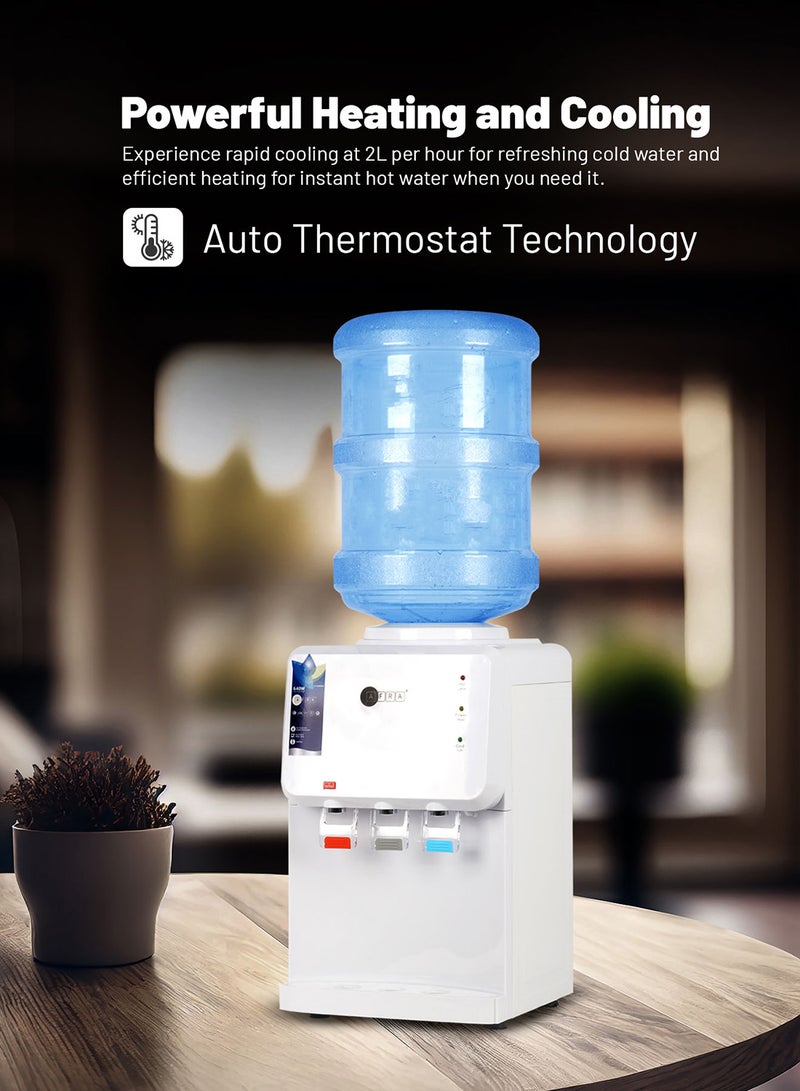 AFRA Table Top Water Dispenser, 550W Heating Power & 90W Cooling Power, Dry Protection, Double Thermostat, Rust Proof Water Tank, 2L /Hr Fast Cooling, Cold Water, 2-Year Warranty - Image 5
