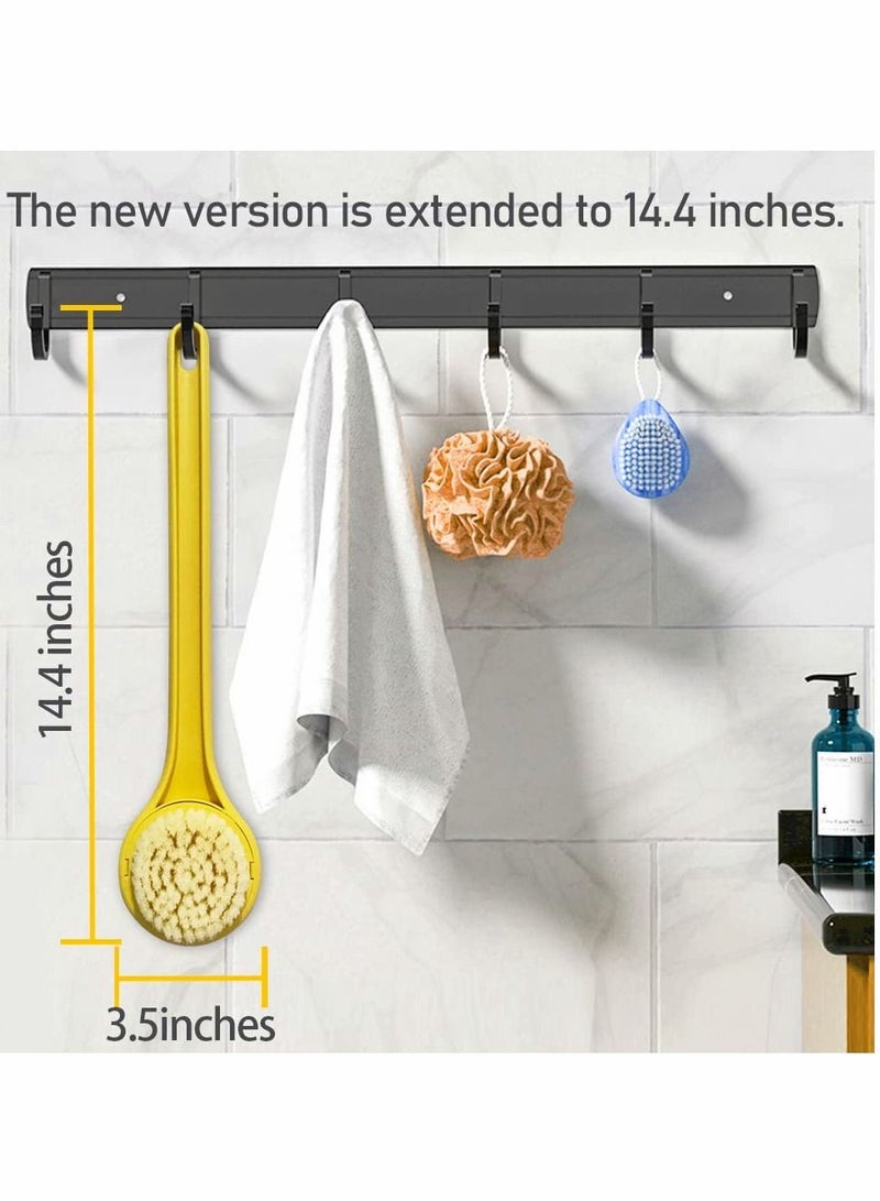 Little Yellow Eagle Bath Brush, Softer bristles, Long Handle, Suitable for Children Aged 3-12, Cleaning Sweat Stains and Beauty Bath, Wet or Dry Brush (14 inch, Lemon Yellow) - Image 5