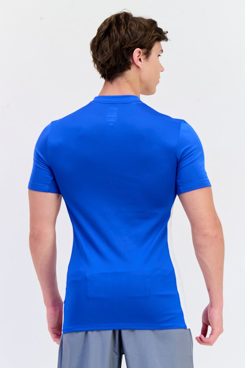 Nike Men Slim Fit Short Sleeve Training Jersey, Blue  - Image 2