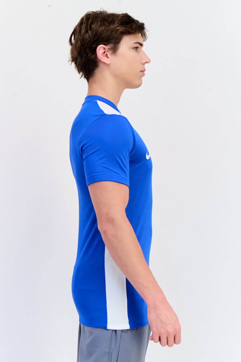 Nike Men Slim Fit Short Sleeve Training Jersey, Blue  - Image 3