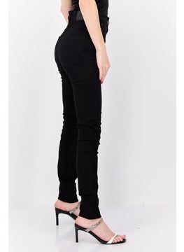 Weekday Women Skinny Fit High Rise Straight Leg Stretch Jeans, Black  - Image 2