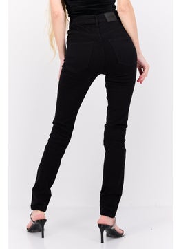 Weekday Women Skinny Fit High Rise Straight Leg Stretch Jeans, Black  - Image 3