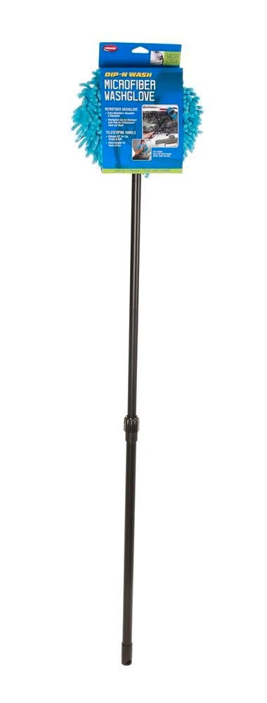 Carrand 93210 Long Chenille Microfiber Wash Mop with 48" Extension Pole , Black - Image 3