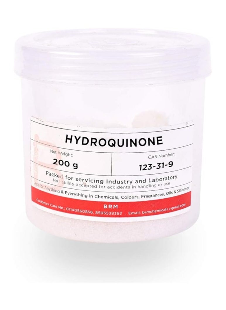 BRM CHEMICALS BRM Chemicals Hydroquinone - 200 Grams For Serum Making, Beauty Formulations, Cosmetic Making & DIY Personal Care For Face, Hair, Skin & Body  - Image 1