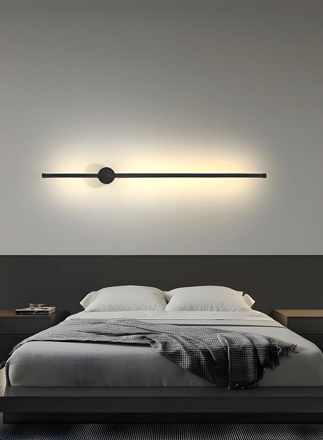 Eoptify Long Strip Led Wall Light, Modern Led Wall Lamp with 3 Color, Adjustable Black Long Strip Lamps, Aluminum Wall Lights for Living Room, Bedroom, Stairs & Balcony, Led Long Wall Light (100CM) - Image 5