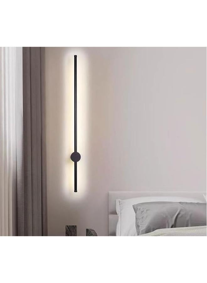 Eoptify Long Strip Led Wall Light, Modern Led Wall Lamp with 3 Color, Adjustable Black Long Strip Lamps, Aluminum Wall Lights for Living Room, Bedroom, Stairs & Balcony, Led Long Wall Light (100CM) - Image 2