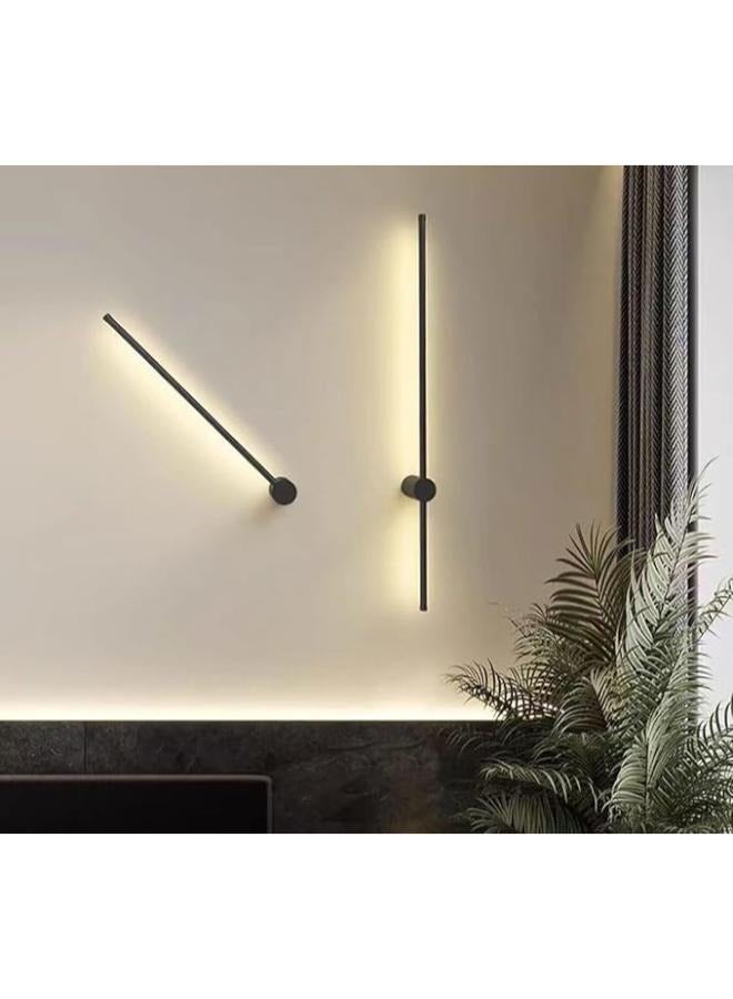 Eoptify Long Strip Led Wall Light, Modern Led Wall Lamp with 3 Color, Adjustable Black Long Strip Lamps, Aluminum Wall Lights for Living Room, Bedroom, Stairs & Balcony, Led Long Wall Light (100CM) - Image 4