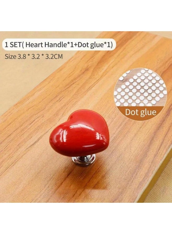 Heart Shape Toilet Presser Love Toilet Press Button Bathroom Water Tank Buttons Push Switch Bathing Room Decor Nail Protector 