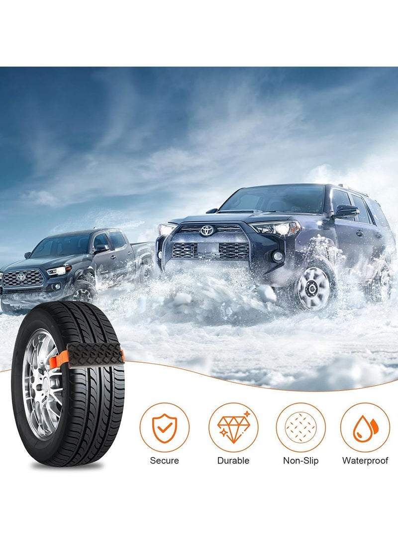 Set of 2 Rubber Strap for Off Road Car Tire Pulling on Snow Mud Sand