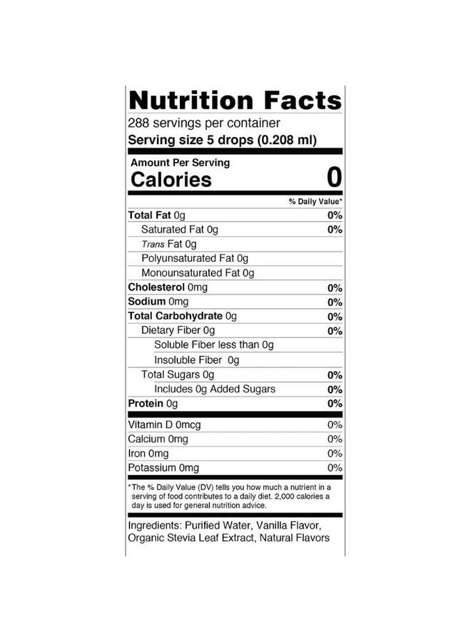 SweetLeaf Sweet Drops Vanilla Liquid Stevia Sweetener Vanilla Stevia Drops Zero Calories Zero Sugar Nongmo Glutenfree Keto Friendly Vanilla Stevia Liquid 2 Fl Oz - Image 3