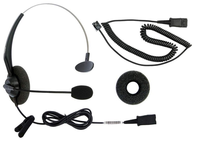 daily headset DailyHeadset RJ9 Corded Headset for Analog Phones Aastra Nortel Polycom Digium ShoreTel NEC Telephones - Image 1