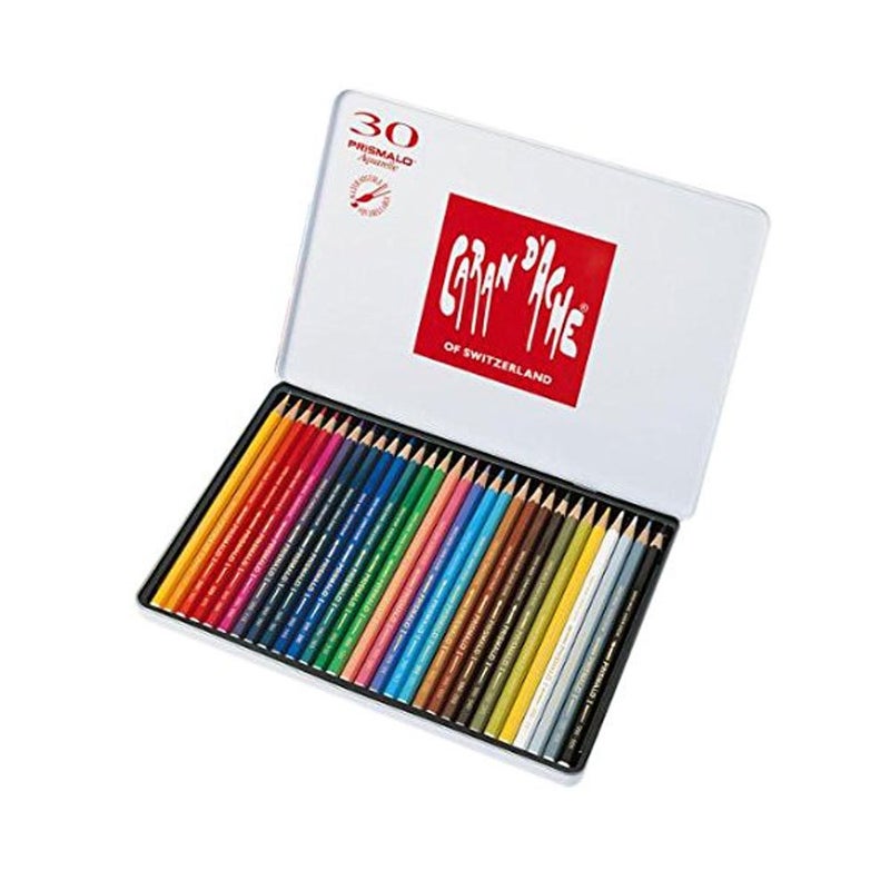 Caran d'Ache Prismalo Aquarelle Coloured Water-soluble Pencil (Pack of 30) - Image 2