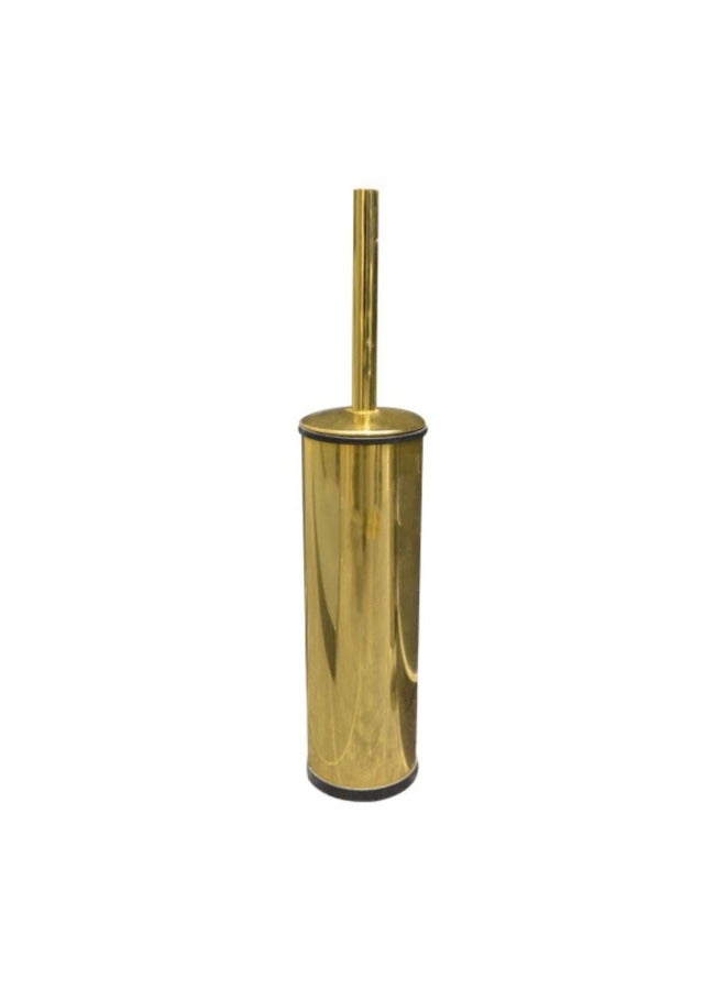 Stainless Steel Toilet and Bath Brush, Long Handle Stainless Steel Toilet Brush, Toilet Brush with Durable Cleaning Brush and Inner Bowl for Easy Cleaning 20x25x25 cm(Gold) - Image 1