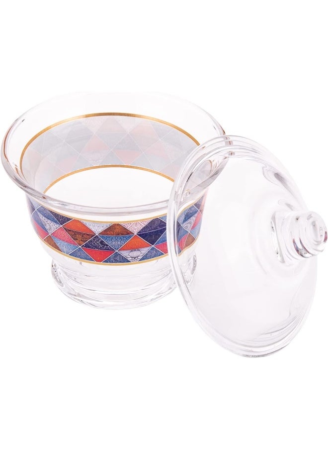AKDC AKDC Glass Sugar Pot L(9CM) XW(9CM) XH(7CM) Transparent  - Image 3