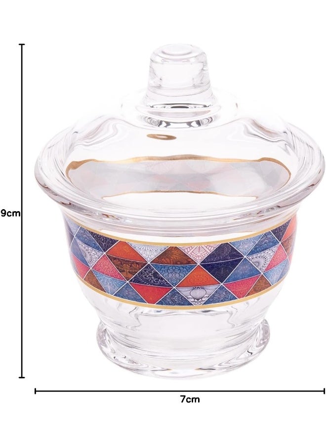 AKDC AKDC Glass Sugar Pot L(9CM) XW(9CM) XH(7CM) Transparent  - Image 4