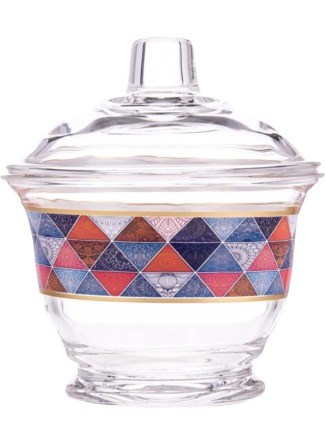 AKDC AKDC Glass Sugar Pot L(9CM) XW(9CM) XH(7CM) Transparent  - Image 2