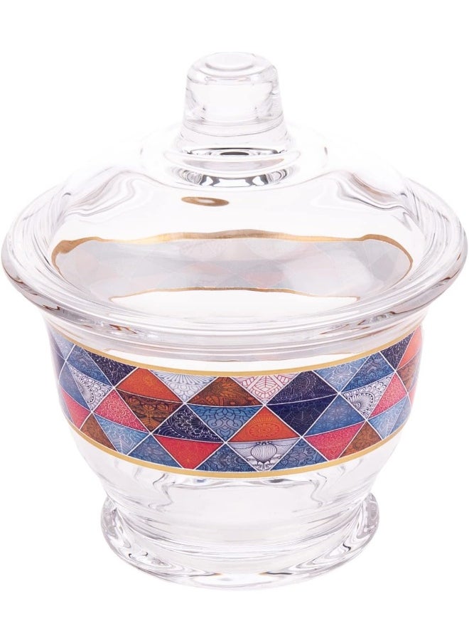 AKDC AKDC Glass Sugar Pot L(9CM) XW(9CM) XH(7CM) Transparent  - Image 1