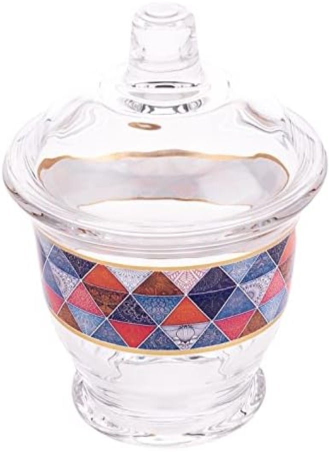 AKDC AKDC Glass Sugar Pot L(9CM) XW(9CM) XH(7CM) Transparent  - Image 5