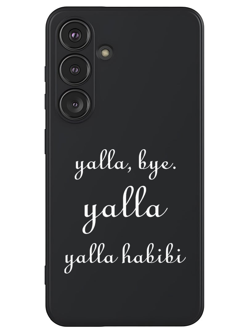 Theodor Protective Slim Fit Case Liquid Silicone Cover with Full Body Protection Anti-Scratch Shockproof Case For Samsung Galaxy S25 Plus (Black) - Yalla-01 - White - Image 1