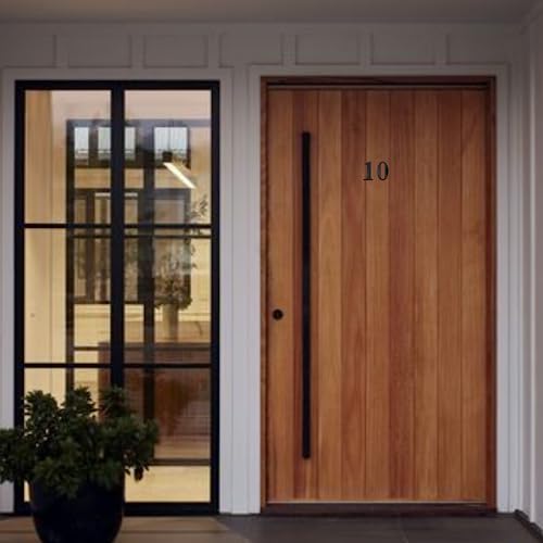 A10SHOP Doris 3-Inch Metal Letters in Solid Brass, Address Signs For Houses, Modern Mailbox Address Numbers, Address Sign For Door House Numbers For Outside (Number 1, Satin Black) - Image 5