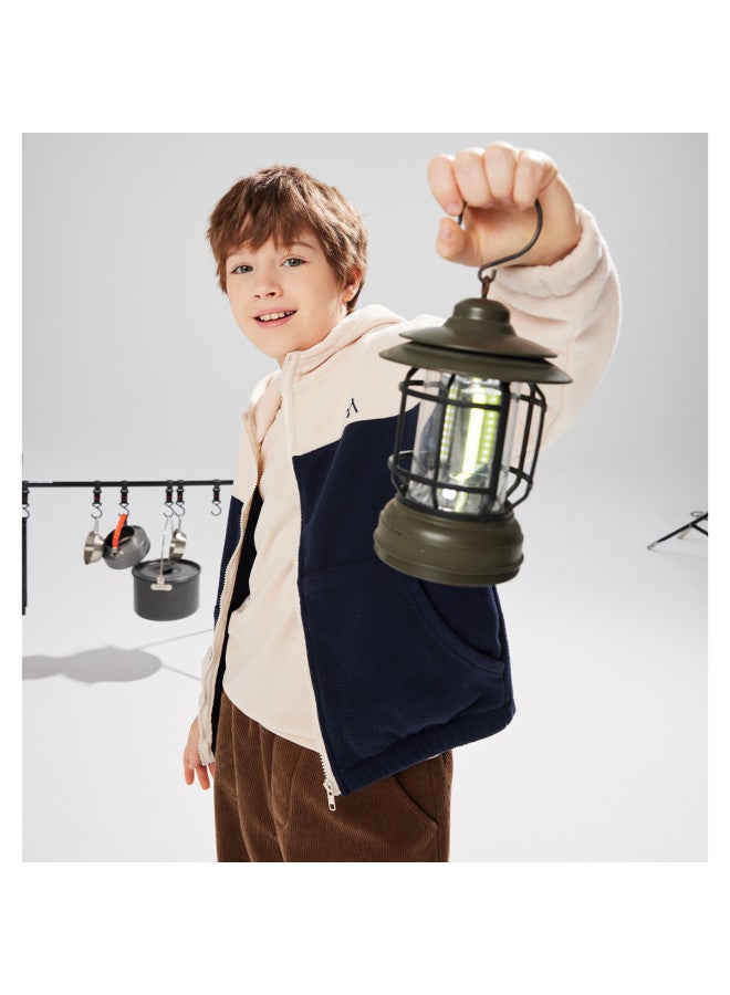 مكد 【polar Fleece】سترة سميكة مبطنة بالفراء للأولاد والبنات، معطف رياضي للأطفال بقلنسوة متوسط الوزن للخريف والشتاء، دافئ ومريح - Image 5