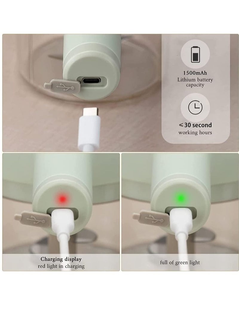 Electric Vegetable Cutter Set,Gatling Vegetable Chopper Mini Wireless Food Processor,Garlic Chili Onion Celery Ginger Meat Garlic Chopper with Brush - Image 3