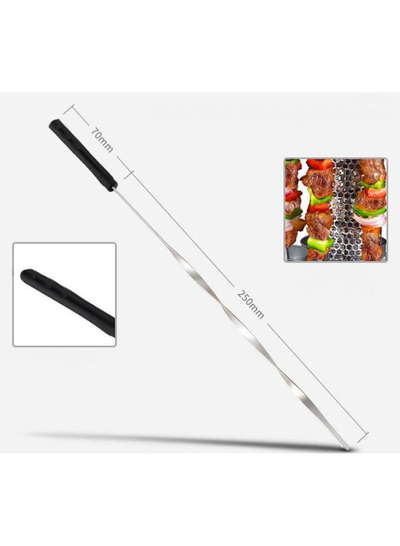 سوكاني آلة شوي أوتوماتيكية دوارة من الفولاذ المقاوم للصدأ – فرن شواء 1500 وات مع دوران 360° و8 أسياخ طويلة، تصميم لولبي، مشواة لجمعات العائلة - Image 4