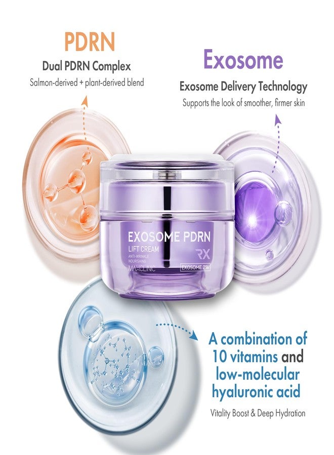 MAXCLINIC Exosome PDRN Repair Cream - Age-Defying & Firming Face Cream Moisturizer with Collagen, Hyaluronic Acid, Salmon & Plant-Based PDRN for Elasticity & Fine Lines - Korean Skin Care 1.69 fl oz - Image 5