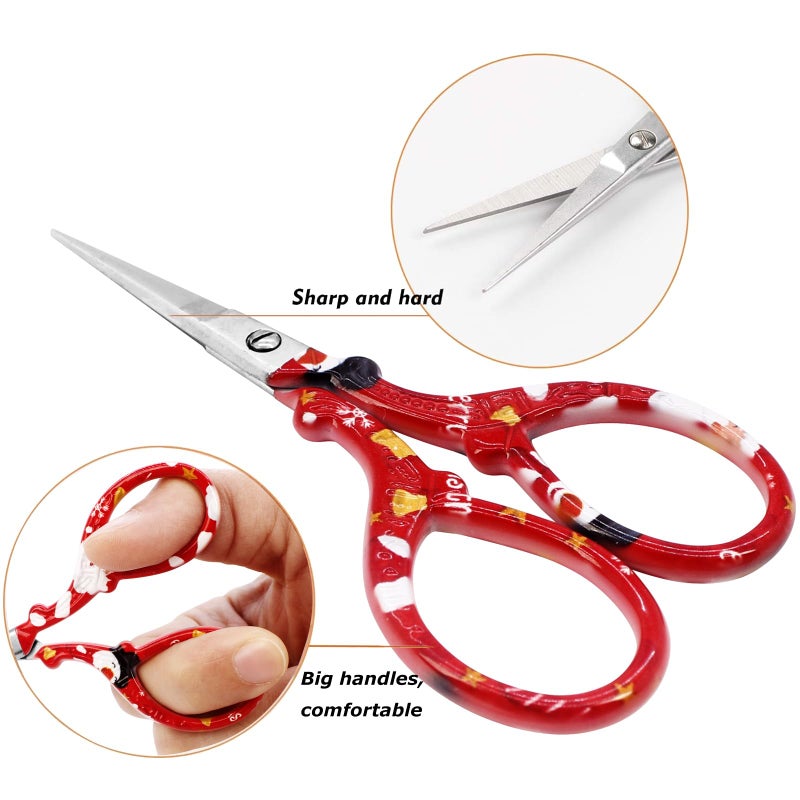 Hisuper Craft Scissors 3.6 Inch Small Scissors With Leather Scissors Cover Sharp Pointed Tip Scissors Stainless Steel Scissors Precision Detail Scissors For Crafting Sewing Office Home - Image 3