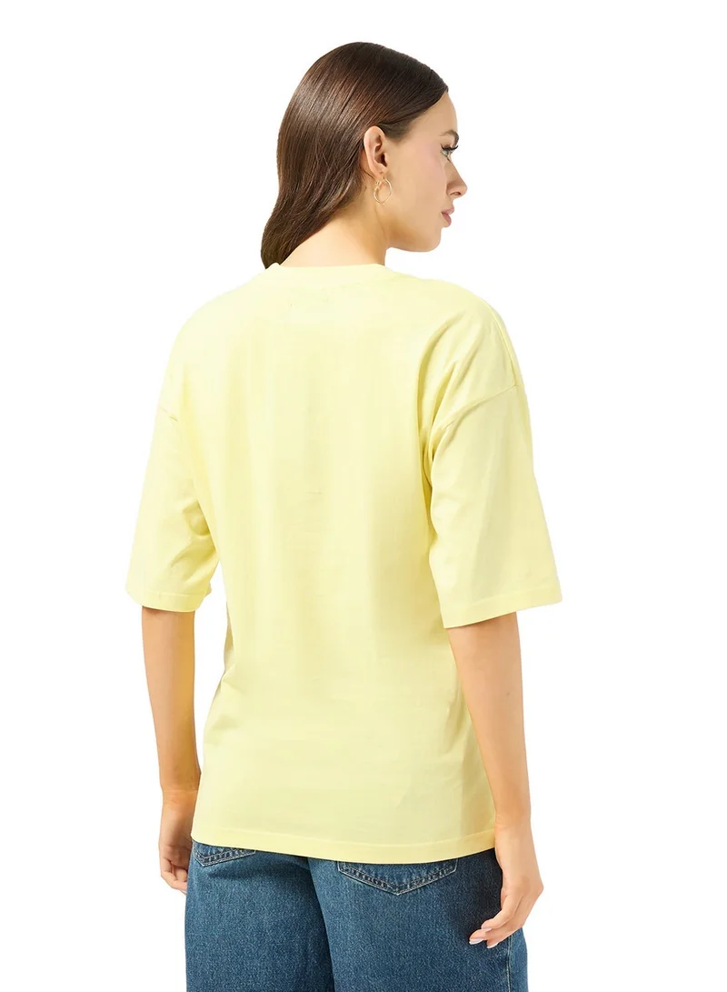 Ginger Cotton Oversize Floral Graphic T-shirt