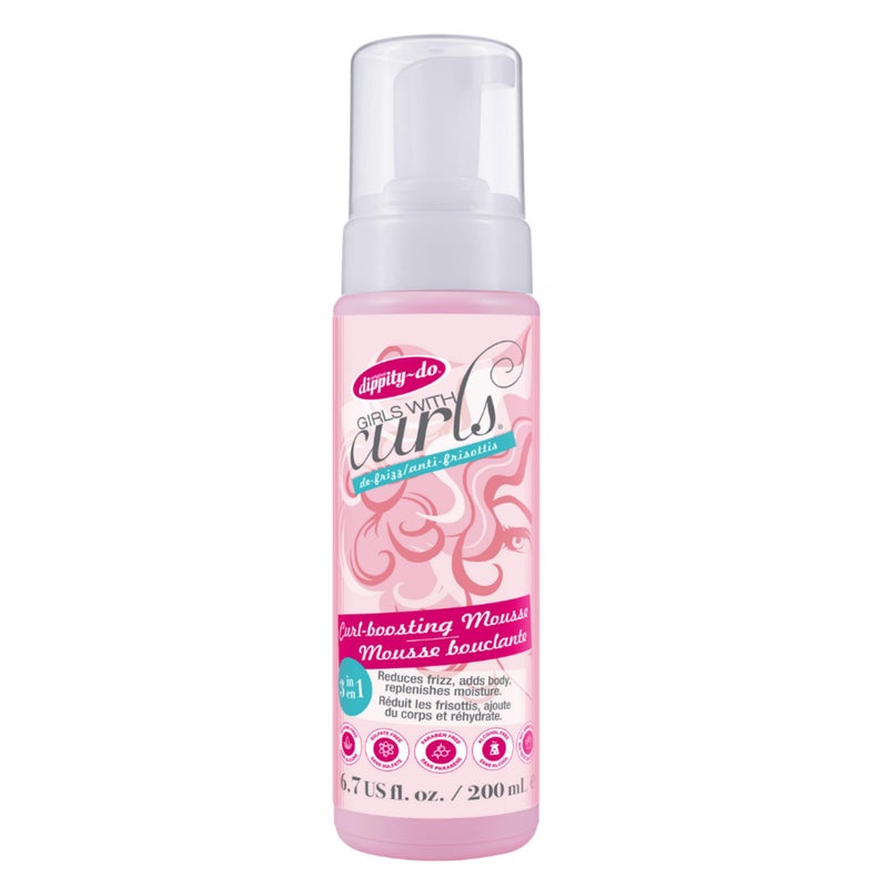 Dippity Do Girls with Curls Curl Enhancing Mousse  Lightweight 3in1 Defining Mousse for Curly and Wavy Hair  Hibiscus and Olive Oil for Frizz Free and Bouncy Curls  200 mL67 fl oz