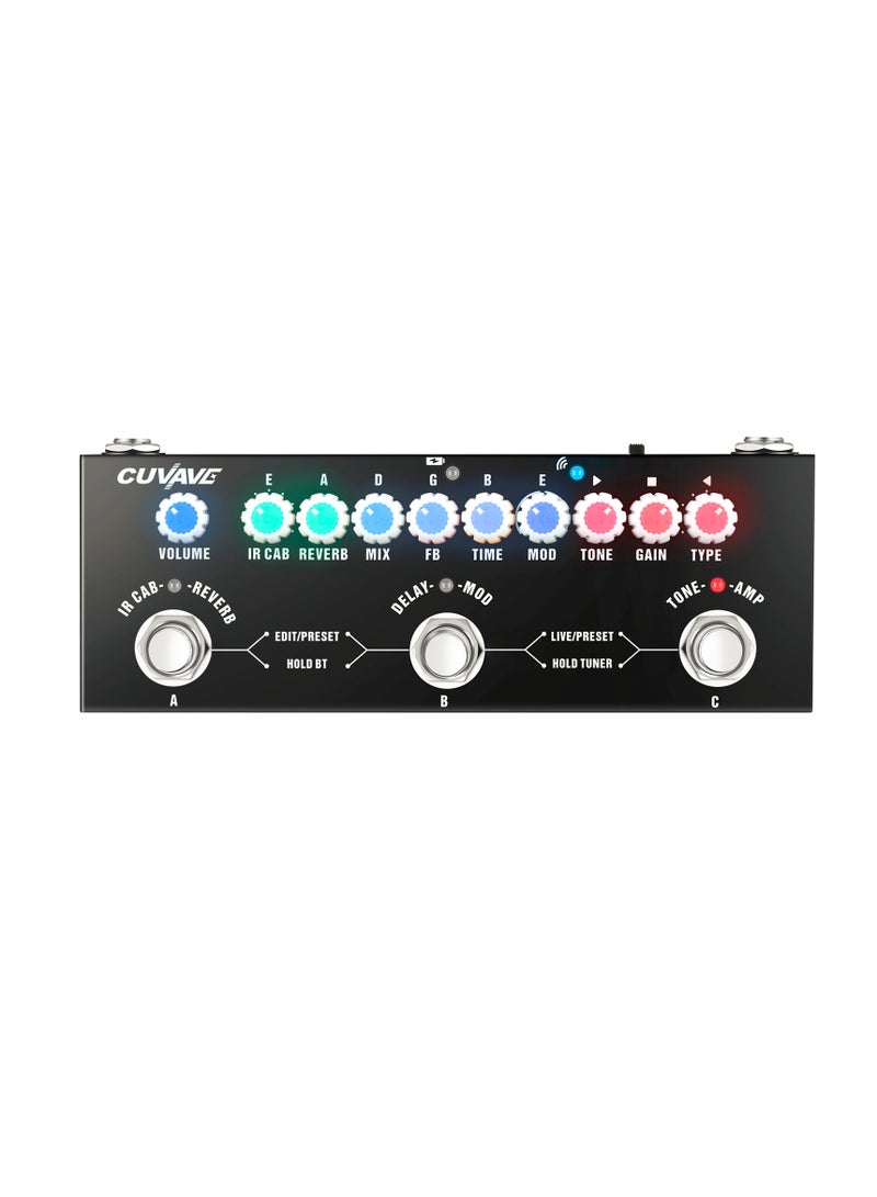 Generic CUVAVE CUBE BABY Portable Multifunctional Electric Guitar Combined Effect Pedal with Wireless Music Playback Phone Recording Audio Type-C Interface Function  - Image 1