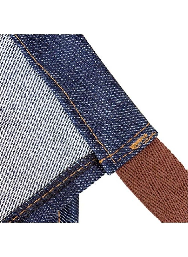 Generic Denim Short Waist Apron with 3 Pockets Waist Apron Half Waiter Waitress Restaurant Gardening Half Apron for Women Men Home Kitchen Restaurant Work  - Image 2