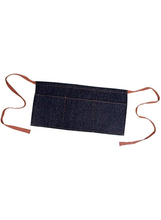 Generic Denim Short Waist Apron with 3 Pockets Waist Apron Half Waiter Waitress Restaurant Gardening Half Apron for Women Men Home Kitchen Restaurant Work  - Image 5