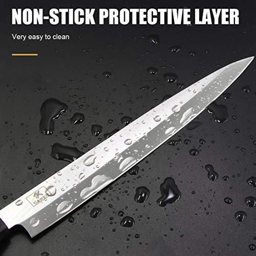 sawkit Sashimi Sushi Knife 7-9 Inch/Fish Perfect Boning Knives/Bread Chef's/For Cutting Sushi/Sashimi Fish Filleting Slicing/Very Sharp Stainless Steel Blade Meat and Peeling Multi-Purpose Kitchen - Image 2