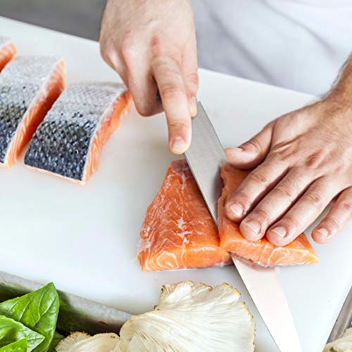 sawkit Sashimi Sushi Knife 7-9 Inch/Fish Perfect Boning Knives/Bread Chef's/For Cutting Sushi/Sashimi Fish Filleting Slicing/Very Sharp Stainless Steel Blade Meat and Peeling Multi-Purpose Kitchen - Image 5