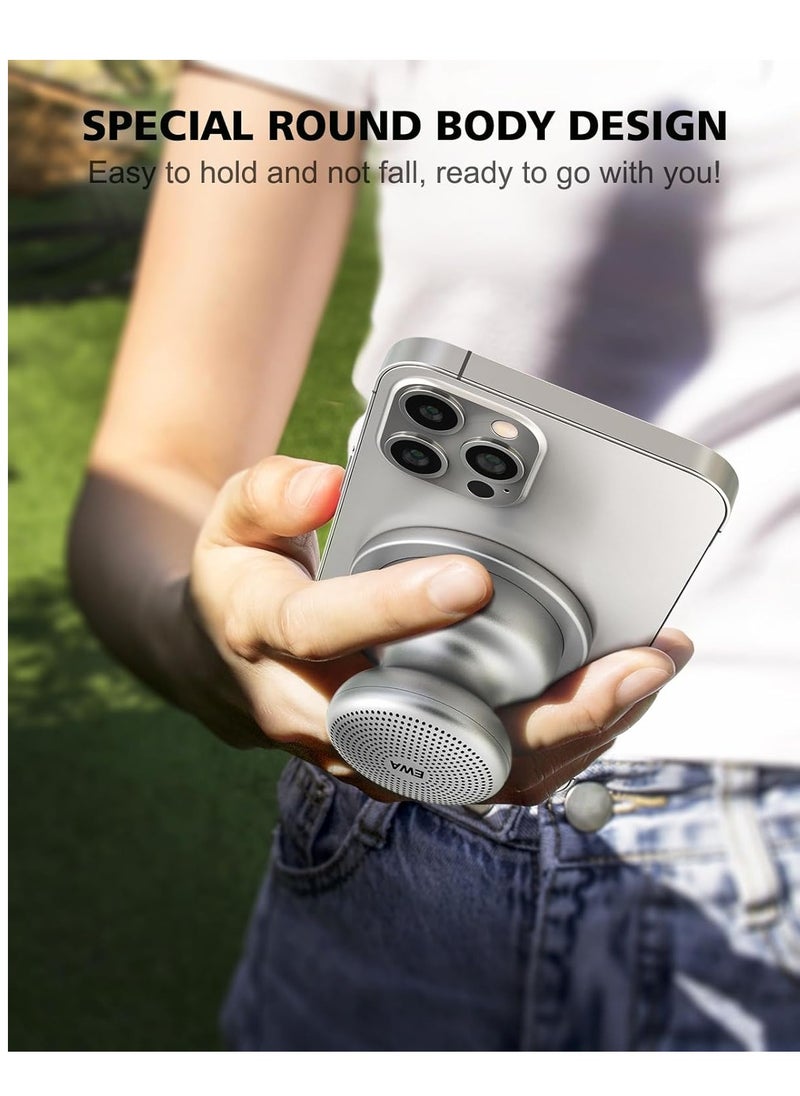 EWA - EWA A117 Mini Portable Wireless Bluetooth Speaker with Magnetic Base, Powerful Sound, Easy to Attach to Metal Surface, [Compatible with Magsafe, iPhone's] - Image 1