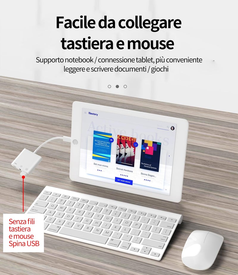 zoyuzan Compatible for iPhone Headphone Adapter 3.5mm AUX Audio Jack Charger Dongle Earphone Splitter Compatible with Lightning Male to USB Female OTG Power Charging Camera MIDI Connector for ipad - Image 4