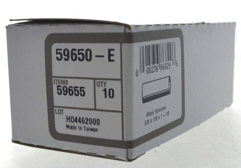Hillman 59655 3/8 x 1/2 x 1-1/2-Inch Seamless Steel Spacer, 10-Pack - Image 2