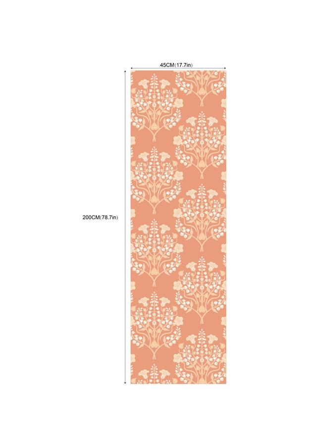 الأزرق جي دبليو ريترو الزهور الشعبية معكرونة الخوخ Pantong مرسومة باليد غابة خضراء ذاتية اللصق خلفية غرفة نوم حمام زهرة خلفية - Image 1