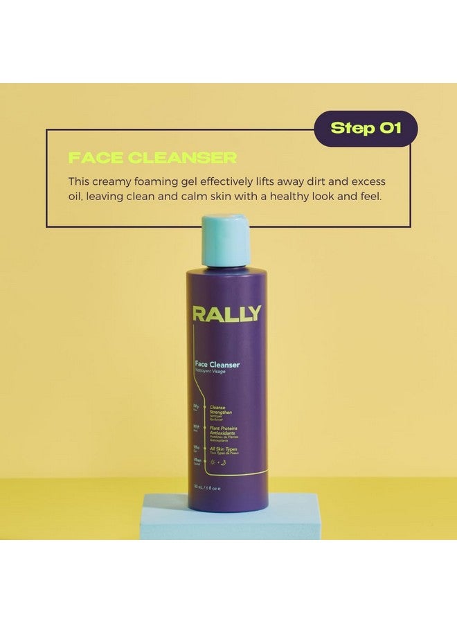 رالي منظف الوجه الرغوي الكريمي ذو الأساس النباتي، تركيبة نظيفة، تنظيف يومي لطيف + مضادات الأكسدة لمرحلة ما قبل المراهقة + العناية بالبشرة المعتمدة من الرياضيين، 6 أونصة - Image 4
