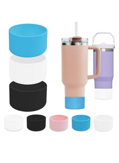 Meetion Silicone Boot for Stanley 40 oz Quencher Tumbler,Silicone Cups Sleeve for Stanley IceFlow 20oz 30oz,Stanley Cup Accessories, Protective Cover for Water Bottle Bottom  - Image 1