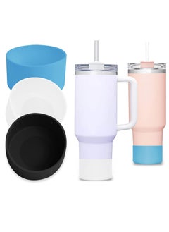 Meetion Silicone Boot for Stanley 40 oz Quencher Tumbler,Silicone Cups Sleeve for Stanley IceFlow 20oz 30oz,Stanley Cup Accessories, Protective Cover for Water Bottle Bottom  - Image 2