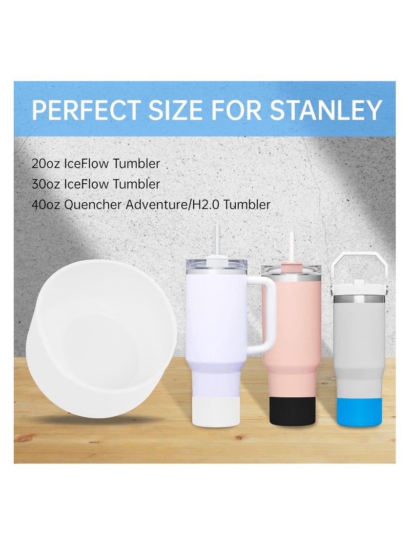 Stanley Silicone Boot for Stanley 40 oz Quencher Tumbler,Silicone Cups Sleeve for Stanley IceFlow 20oz 30oz,Stanley Cup Accessories, Protective Cover for Water Bottle Bottom - Image 3