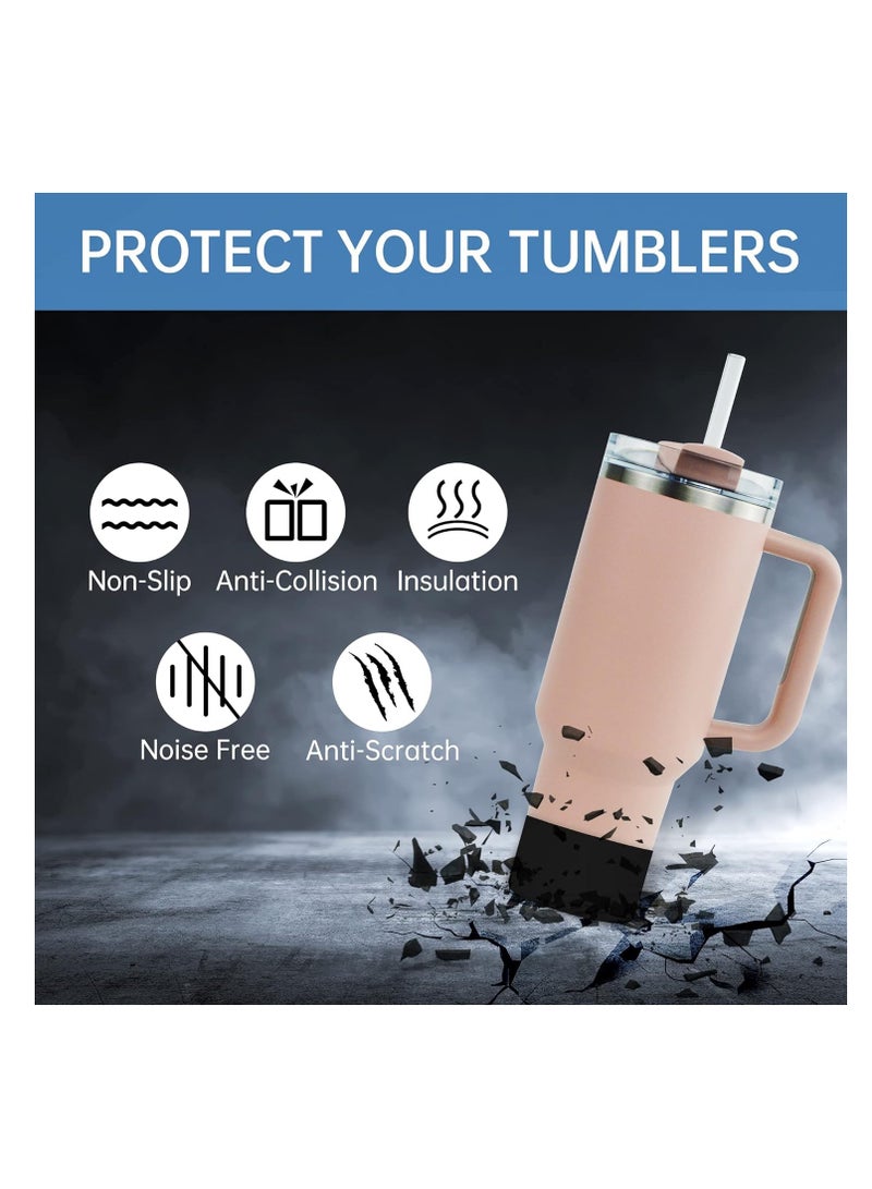 Stanley Silicone Boot for Stanley 40 oz Quencher Tumbler,Silicone Cups Sleeve for Stanley IceFlow 20oz 30oz,Stanley Cup Accessories, Protective Cover for Water Bottle Bottom - Image 4