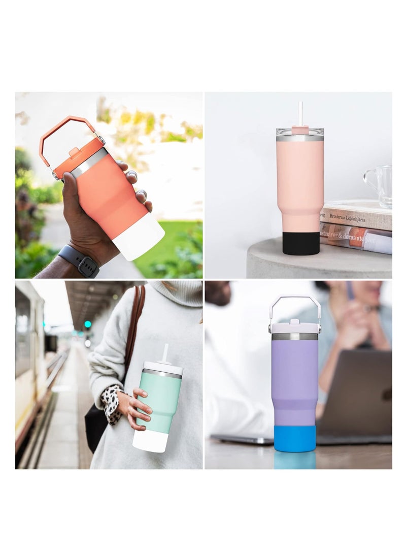 Stanley Silicone Boot for Stanley 40 oz Quencher Tumbler,Silicone Cups Sleeve for Stanley IceFlow 20oz 30oz,Stanley Cup Accessories, Protective Cover for Water Bottle Bottom - Image 5