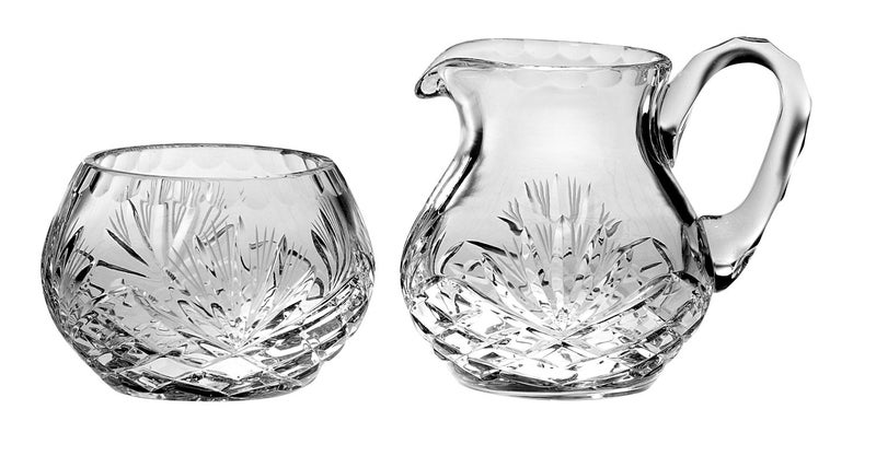 Barski - Hand Cut - Mouth Blown - Crystal - Sugar & Creamer - Set - Made in Europe - Image 3