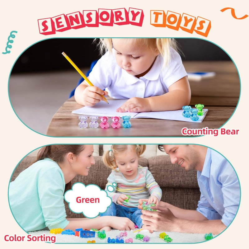 HAPTIME 240 Pcs Valentines Bears, Mini Resin Animals, Cute Trinkets, Counting Bears,Small Figures for Kids, Tiny Toys, Miniature Figurines, Resin Animals to Hide, Teddy Bears Bulk - Image 3