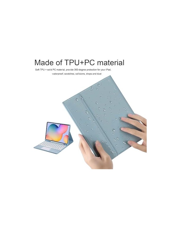 Aookay - [3 in 1] Arabic English Keyboard Case for iPad Air 13" M3/M2 (7th/6th, 2025/2024) with Bluetooth Mouse, Lightweight Magnetic Stand Case with Pen Holder, Detachable Touch Keyboard [Pen Not Included] - Image 1